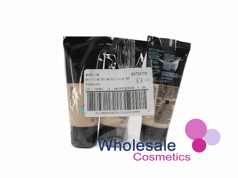 6 x Maybelline Fit Me Matte & Poreless Liquid Foundation - 110 PORCELAIN